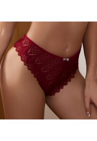 Intica - Figi koronkowe z ozdobnymi paseczkami na specjalne okazje Pansie. Kolor: beżowy. Materiał: koronka. Wzór: koronka #9