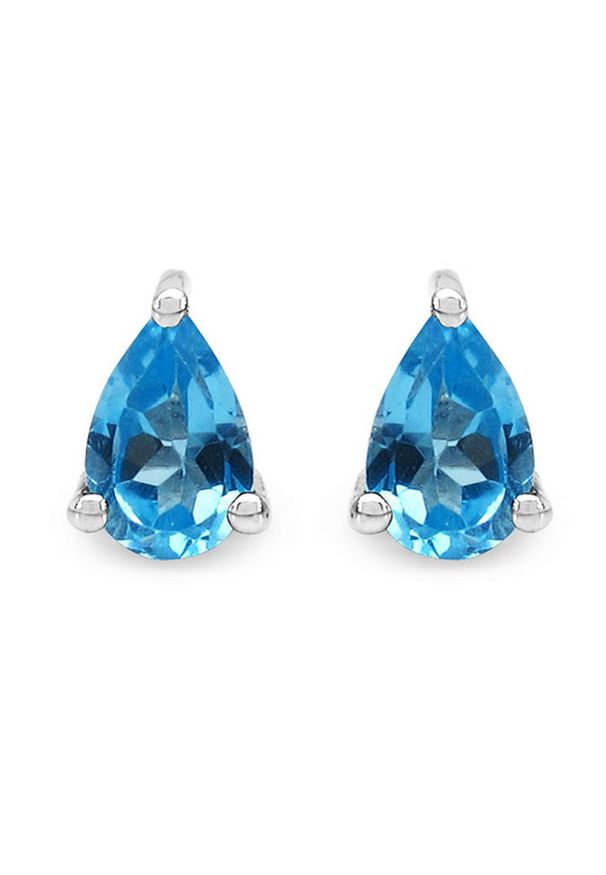 Braccatta - CASSI 7 Srebrne kolczyki z swiss blue topaz łezka 1,6 ct.. Materiał: srebrne. Kolor: srebrny. Kamień szlachetny: topaz