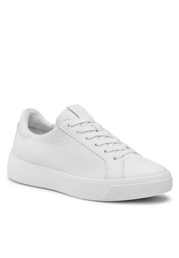 ecco - ECCO Sneakersy Street Tray W 29114301007 Biały. Kolor: biały. Materiał: skóra