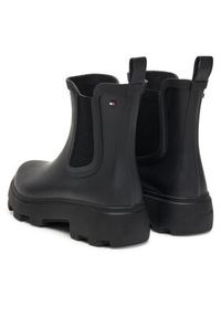 TOMMY HILFIGER - Tommy Hilfiger Kalosze Flag Ankle Warm Lining FW0FW08974 Czarny. Kolor: czarny. Materiał: syntetyk, kauczuk #5
