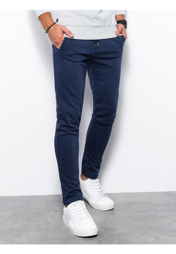 Niebieskie spodnie Ombre Clothing klasyczne
