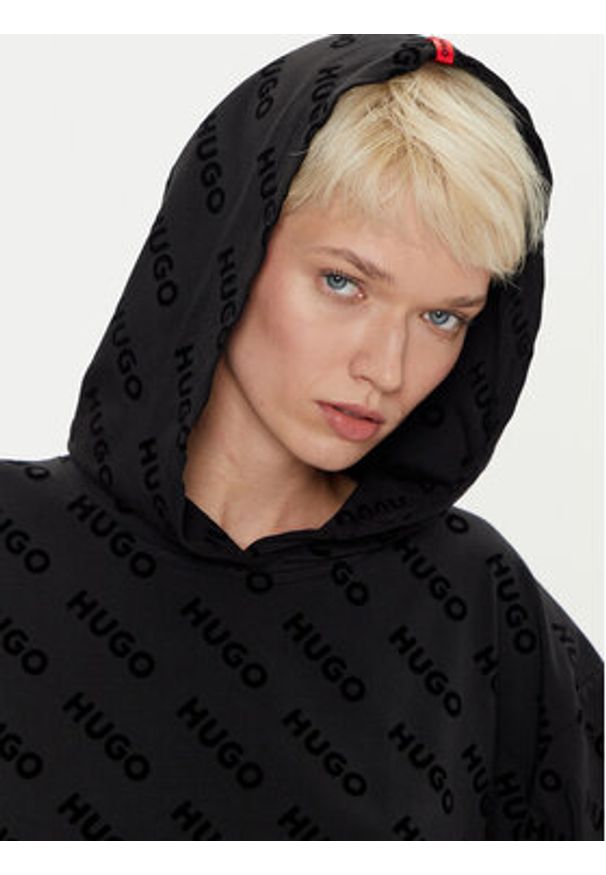 Hugo Bluza 50523400 Czarny Regular Fit. Kolor: czarny. Materiał: bawełna
