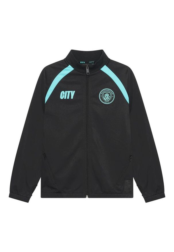 MANCHESTER CITY - Dres treningowy Manchester City dla dzieci 25/26 - Czarny. Kolor: czarny, niebieski, wielokolorowy. Materiał: dresówka. Styl: sportowy