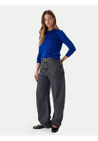 Calvin Klein Sweter LV044D370G Niebieski Regular Fit. Kolor: niebieski. Materiał: syntetyk #3