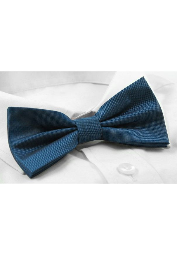 Mucha Męska z Poszetką w Zestawie - Alties - Ciemnoniebieska. Kolor: niebieski. Styl: sportowy, elegancki