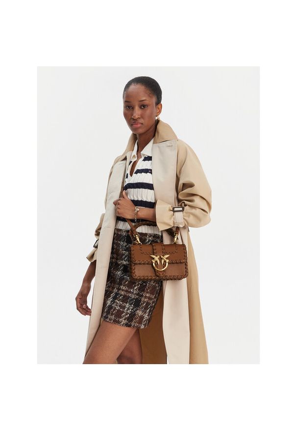 Pinko - Torebka PINKO. Kolor: brązowy