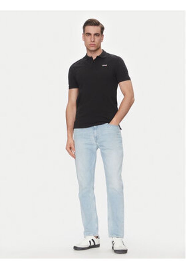 SCHOTT N.Y.C. Polo PSCASUAL Czarny Regular Fit. Typ kołnierza: polo. Kolor: czarny. Materiał: bawełna