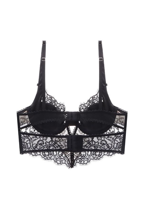 Intica - Koronkowy biustonosz z delikatnymi detalami na co dzień i specjalne okazje Laken. Kolor: biały. Materiał: koronka. Wzór: gładki, koronka