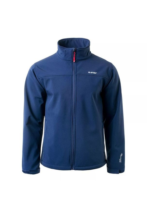 Hi-tec - Kurtka męska Softshell Hi-Tec Lingen - granatowa, Rozmiar M. Kolor: niebieski. Materiał: softshell