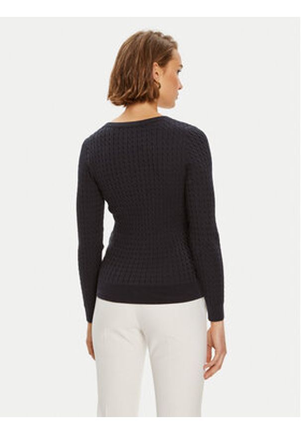 TOMMY HILFIGER - Tommy Hilfiger Sweter WW0WW40999 Granatowy Regular Fit. Kolor: niebieski. Materiał: bawełna, syntetyk