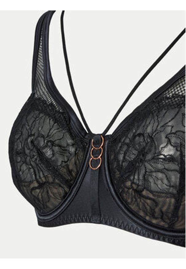 Dorina Biustonosz z fiszbiną Selah FXWB0059EM022 Czarny. Kolor: czarny. Materiał: syntetyk