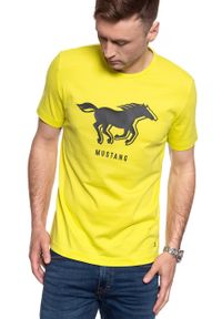 Mustang - T-SHIRT MĘSKI MUSTANG PRINT TEE 1009022 6066. Wzór: nadruk #5