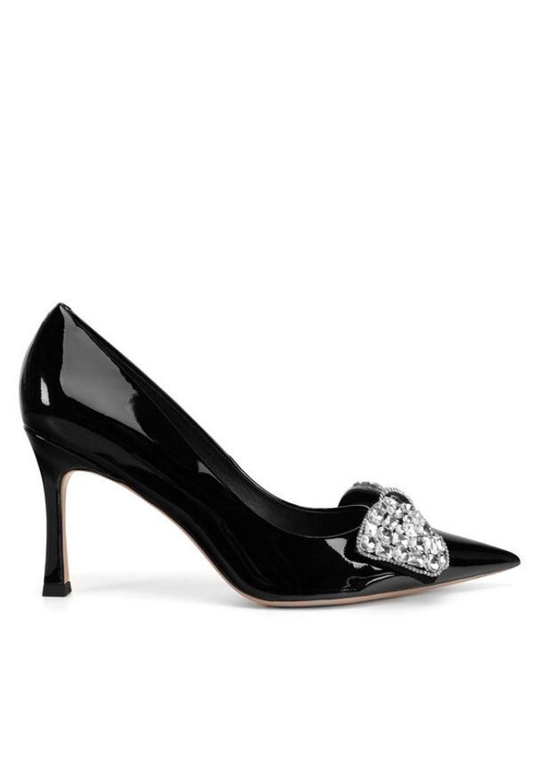 Eva Minge Czółenka SARA-V1278-388-2 Czarny. Kolor: czarny. Materiał: lakier, skóra