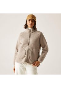 Regatta - Polar damski rozsuwany Frankie Borg. Kolor: beżowy. Materiał: polar. Długość rękawa: raglanowy rękaw #1