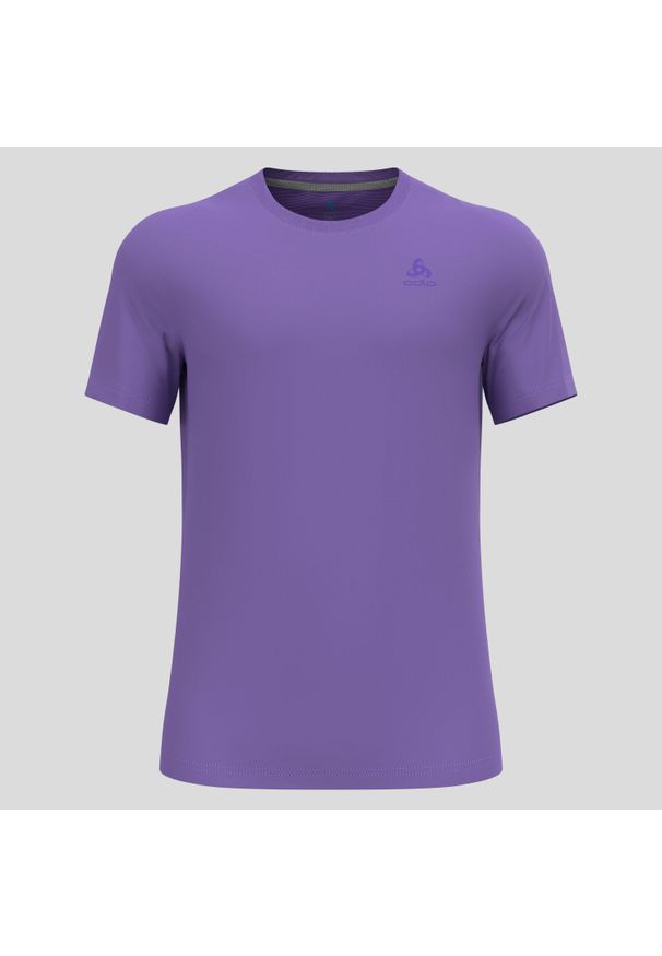 Koszulka z krótkim rękawem trekkingowa męska Odlo T-shirt F-DRY. Kolor: fioletowy. Długość rękawa: krótki rękaw. Długość: krótkie