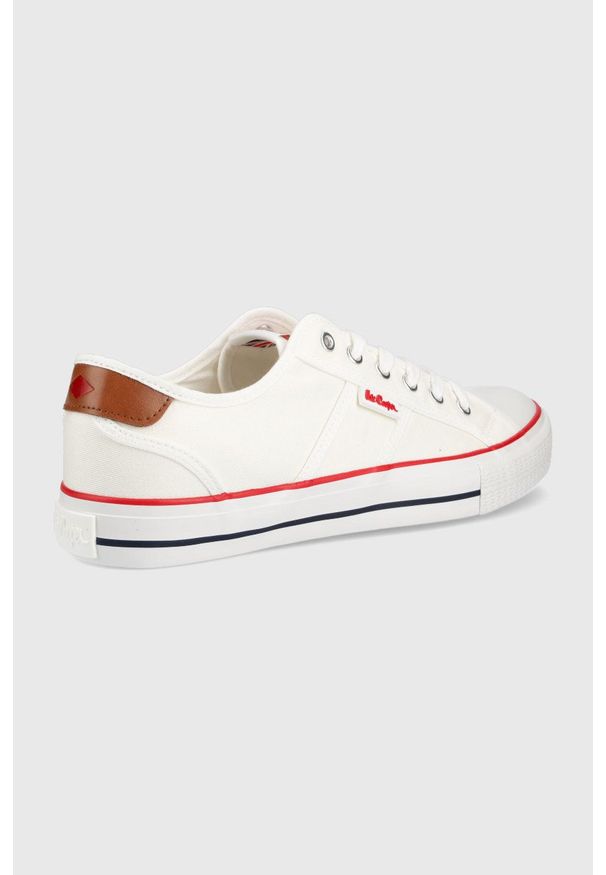 Lee Cooper tenisówki męskie kolor biały. Zapięcie: sznurówki. Kolor: biały. Materiał: guma