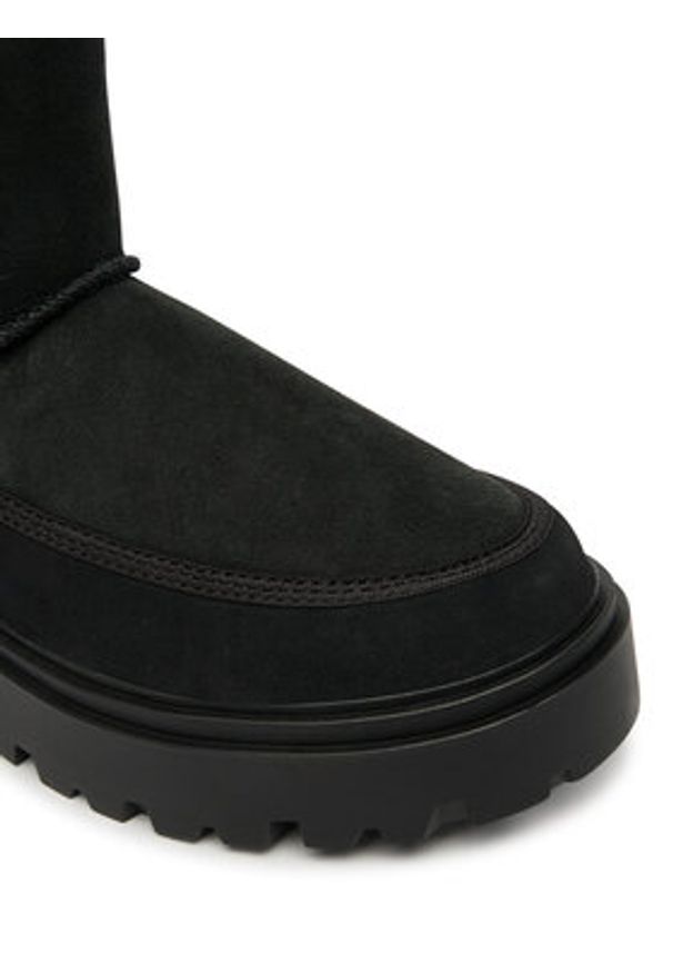 TOMMY HILFIGER - Tommy Hilfiger Śniegowce Real Shearling Pullon FW0FW08997 Czarny. Kolor: czarny. Materiał: zamsz, skóra