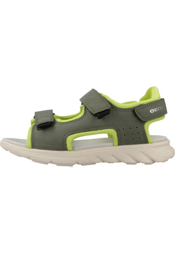 Sandały Geox Model J Sandal Airadyum Bo Kolor Zielony. Kolor: zielony. Materiał: syntetyk, tkanina. Sezon: lato