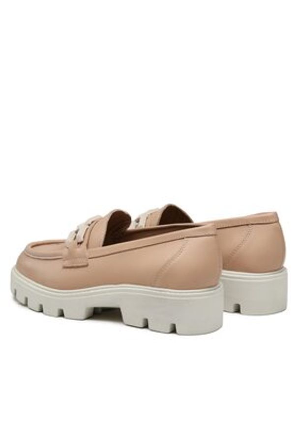 Badura Loafersy TROPEA-E23-28188PE Różowy. Kolor: różowy. Materiał: skóra