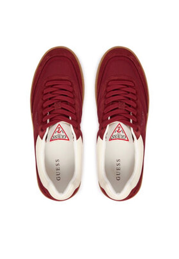 Guess Sneakersy FMPWIM FAB12 Bordowy. Kolor: czerwony. Materiał: skóra, zamsz