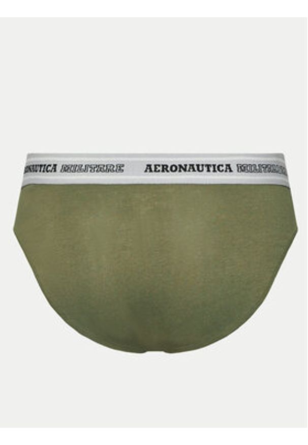 Aeronautica Militare Komplet 2 par slipów AM1USL002 Khaki. Kolor: brązowy. Materiał: bawełna