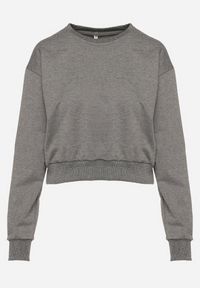 Born2be - Ciemnoszara Bluza z Dodatkiem Bawełny Wykończona Ściągaczami Evilaya. Okazja: na co dzień. Kolor: szary. Materiał: bawełna. Długość rękawa: długi rękaw. Długość: długie. Styl: casual, sportowy #4