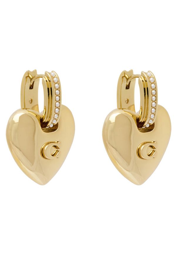 Kolczyki Coach. Materiał: złote. Kolor: złoty