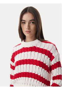 Tommy Jeans Sweter DW0DW22926 Czerwony Loose Fit. Kolor: czerwony. Materiał: bawełna #5