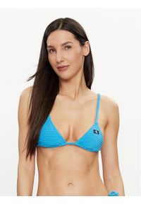 Calvin Klein Swimwear Góra od bikini KW0KW02468 Niebieski. Kolor: niebieski. Materiał: syntetyk #1