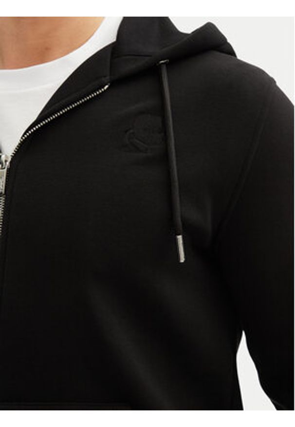 Karl Lagerfeld - KARL LAGERFELD Bluza 705751 500900 Czarny Regular Fit. Typ kołnierza: dekolt w karo. Kolor: czarny. Materiał: bawełna