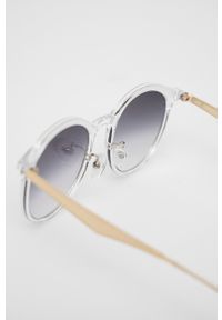 Answear Lab okulary przeciwsłoneczne damskie kolor transparentny. Kształt: okrągłe #2