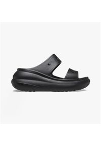 Klapki damskie na platformie Crocs CRUSH. Kolor: czarny. Obcas: na platformie. Styl: sportowy