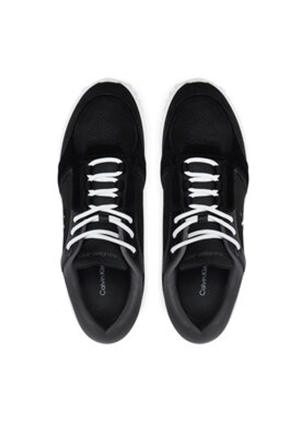 Calvin Klein Jeans Sneakersy Eva Runner Low Mg Wmm YM0YM01145 Czarny. Kolor: czarny. Materiał: skóra