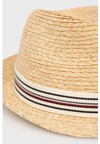 TOMMY HILFIGER - Tommy Hilfiger kapelusz kolor beżowy. Kolor: beżowy #2