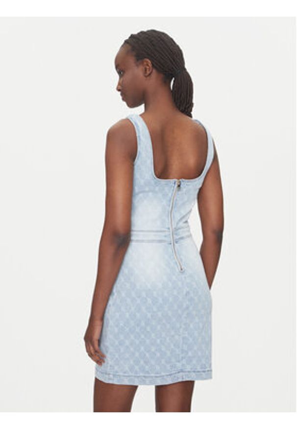 Gaudi Sukienka jeansowa 511BD16001 Niebieski Slim Fit. Kolor: niebieski. Materiał: bawełna