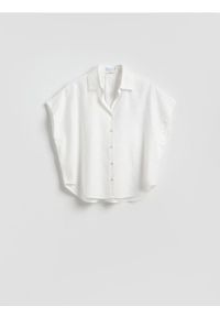 Reserved - Koszula z lnem i wiskozą - inny. Materiał: len, wiskoza