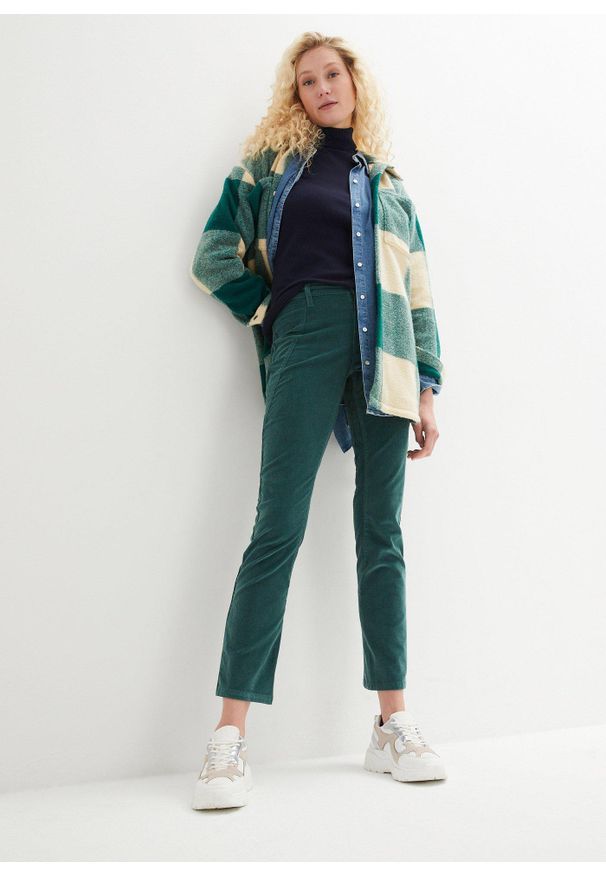 bonprix - Sweter z golfem, krótki rękaw. Typ kołnierza: golf. Kolor: niebieski. Długość rękawa: krótki rękaw. Długość: krótkie. Styl: klasyczny