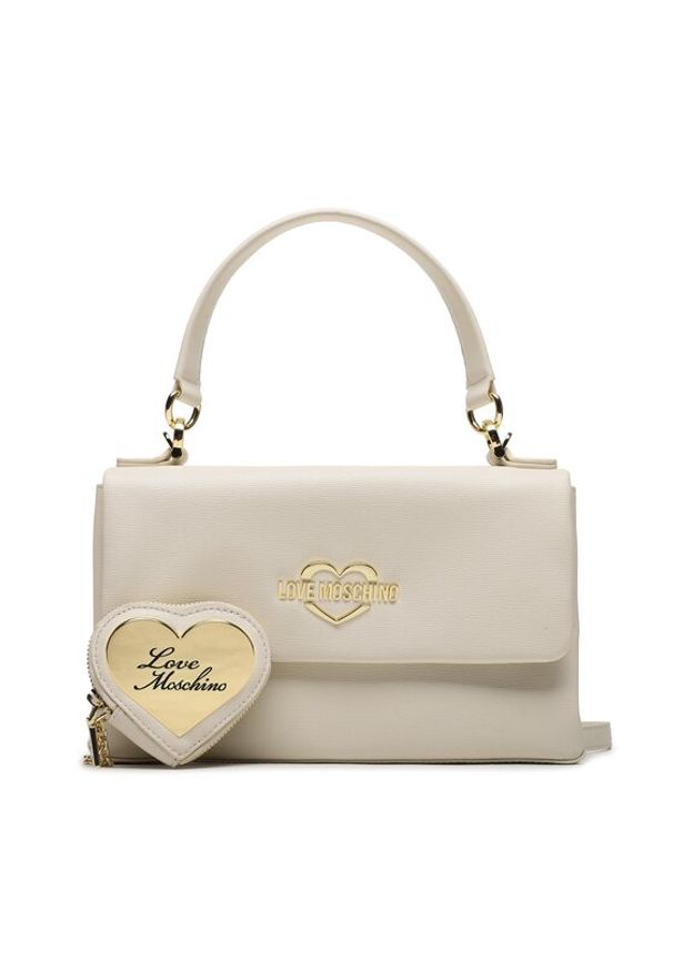 Love Moschino - LOVE MOSCHINO Torebka JC4083PP1HLD0110 Écru. Materiał: skórzane