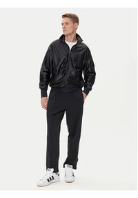 Adidas - adidas Bluza Firebird Metallic JW5960 Czarny Loose Fit. Kolor: czarny. Materiał: syntetyk