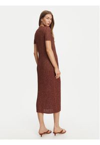 TwinSet - TWINSET Sukienka dzianinowa 251TT3190 Brązowy Slim Fit. Kolor: brązowy. Materiał: wiskoza #2