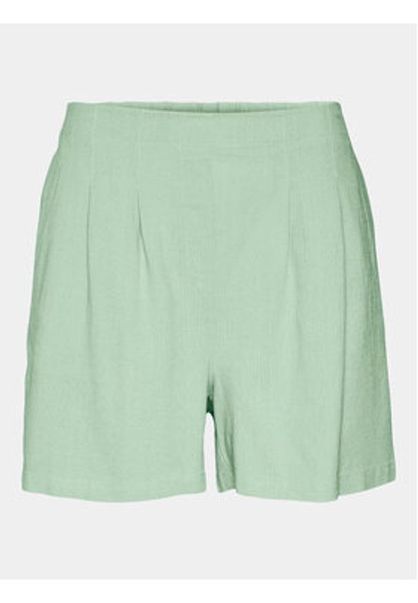 Vero Moda Szorty materiałowe Jesmilo 10279694 Zielony Regular Fit. Kolor: zielony. Materiał: wiskoza, len