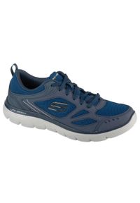 skechers - Buty treningowe męskie, Summits-South Rim. Zapięcie: sznurówki. Kolor: wielokolorowy, niebieski. Materiał: tkanina, materiał, syntetyk. Szerokość cholewki: normalna. Sport: turystyka piesza