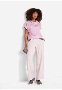 bonprix - Bluza z kapturem oversize. Typ kołnierza: kaptur. Kolor: fioletowy. Długość rękawa: bez rękawów #2