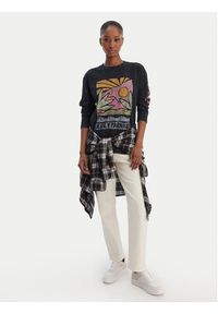 Roxy Bluzka Hangloose Washed ERJZT06028 Czarny Relaxed Fit. Kolor: czarny. Materiał: bawełna #2