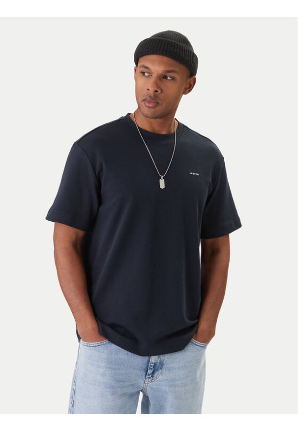 G-Star RAW - G-Star Raw T-Shirt D28609-C812 Granatowy Regular Fit. Kolor: niebieski. Materiał: bawełna