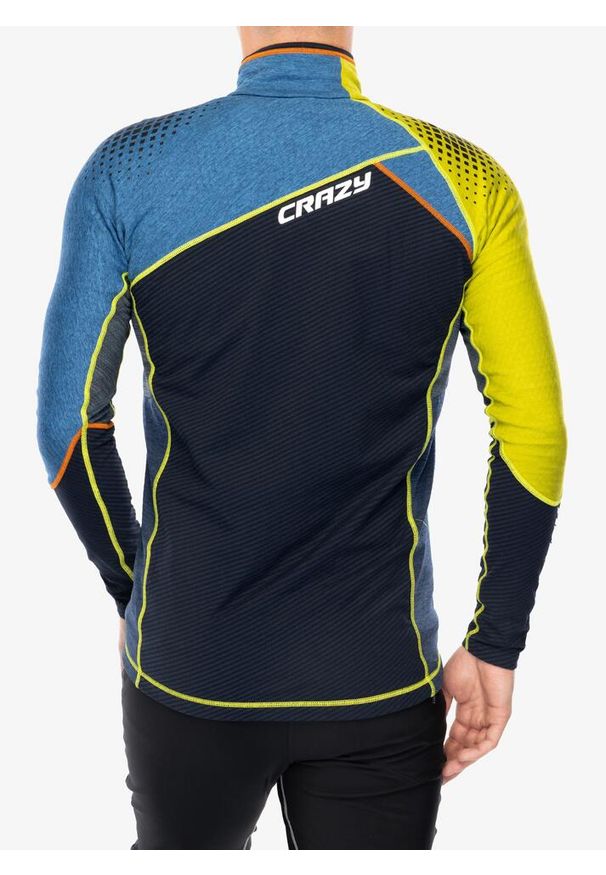 CRAZY - Bluza z kapturem męska Crazy Pull Neutron. Typ kołnierza: kaptur. Kolor: żółty. Sezon: zima. Sport: narciarstwo