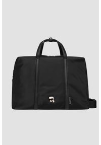 Karl Lagerfeld - KARL LAGERFELD Damska torba sportowa Ikon Nylon. Kolor: czarny. Materiał: nylon. Sport: fitness #1