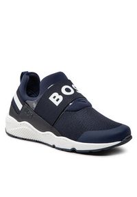 BOSS - Boss Sneakersy J29295 S Granatowy. Kolor: niebieski. Materiał: materiał #4