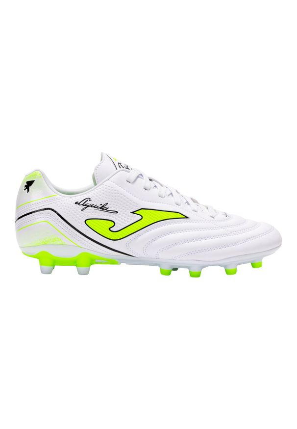 Buty piłkarskie męskie Joma BUTYJOMAAGUS2502FGAGUILA2502WHITEFG. Zapięcie: sznurówki. Kolor: biały. Materiał: materiał. Szerokość cholewki: normalna. Sport: piłka nożna