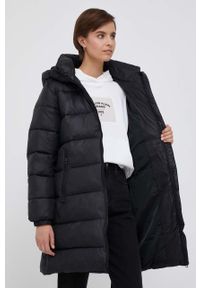 Calvin Klein Jeans kurtka damska kolor czarny zimowa. Kolor: czarny. Materiał: syntetyk, poliester, włókno, poliamid. Sezon: zima #5
